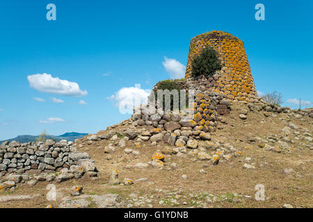 Tower Nuraghe Nuradeo, towers of Bonnara culture, Suni, Oristano, Sardinia, Italy Province Stock Photo