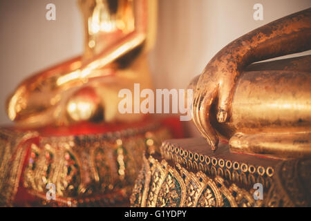 Buddha statues at Wat Pho Thailand Stock Photo