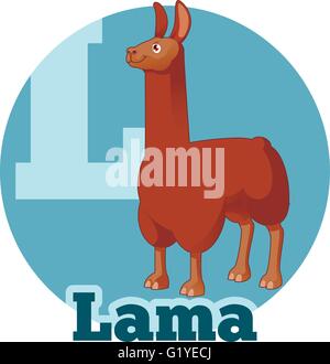 ABC Cartoon Lama Stock Vector
