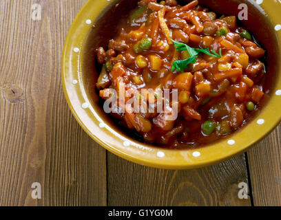 Mexican  Taco Soup. close up Stock Photo