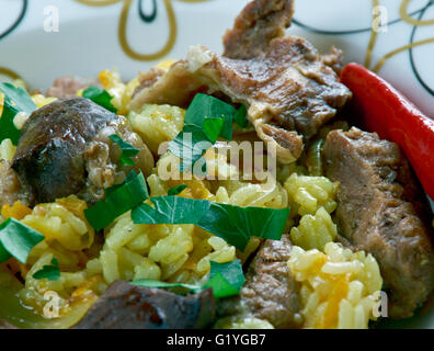 Ruzz bil Khaloot - Libyan rice with liver and almonds.African cuisine ...