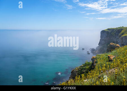 Cape Kaliakra, Bulgaria. Rocky coast of Cape with sea views. Stock Photo