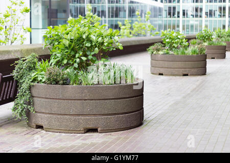 London, England - May 19, 2016: An alley of the Barbican centre in London, England. Stock Photo