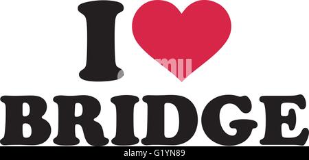 I love bridge Stock Vector
