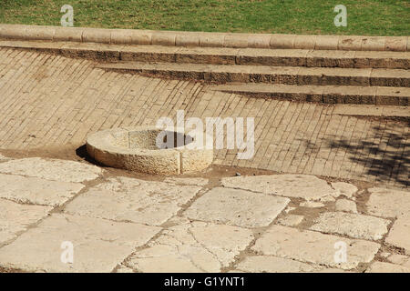 An open well just outside Old Jerusalem City walls in Jerusalem, Israel. Stock Photo