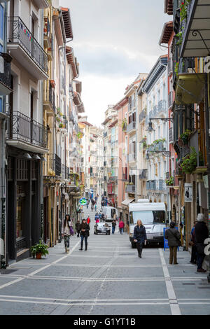 Camino de Santiago pilgrimage journey from St Jean Pied de Port, France to Burgos Spain. Stock Photo