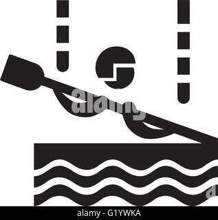 Canoe slalom icon Stock Vector