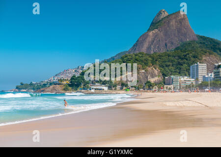 Ipanema Beach in Rio de Janeiro Brazil Stock Photo