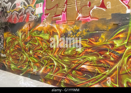 Graffiti in Union Lane, Melbourne, Victoria, Australia Stock Photo