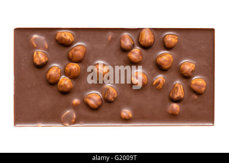 chocolate bar close-up isolated on white background Stock Photo