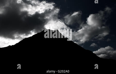 Tryfan mountain in the Ogwen valley Snowdonia National Park Stock Photo