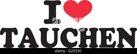 I love diving Stock Vector