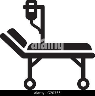 Stretcher ambulance bed Stock Vector