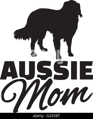 Australian Shepherd Mom Stock Vector