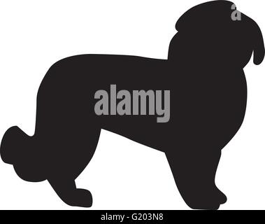 Maltese dog silhouette Stock Vector