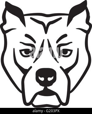 Pit bull head Stock Vector