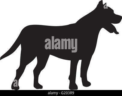 Pit bull silhouette Stock Vector