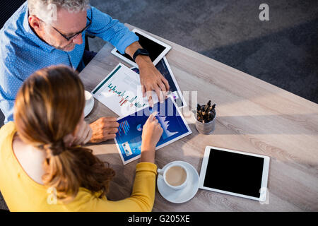 Two businessmen analyzing documents Stock Photo