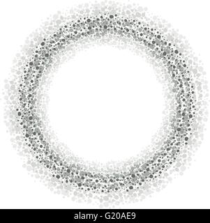 Vector round  hand drawn dot frame. Stock Vector