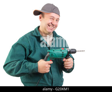 Cropped View Of Workman With Electric Drill Free Stock Photo and Image  482674902