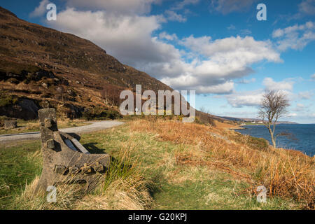 View over Little Loch Broom near Dundonell, Ross and Cromarty in Scotland UK Stock Photo