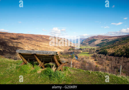 View toward the head of Loch Broom and the town of Ullapool, Wester Ross Scotland UK Stock Photo