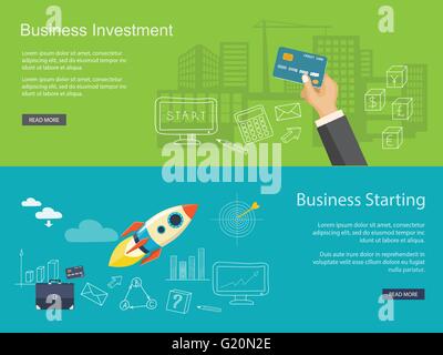Flat design modern vector illustration  business concept  - eps10 Stock Vector