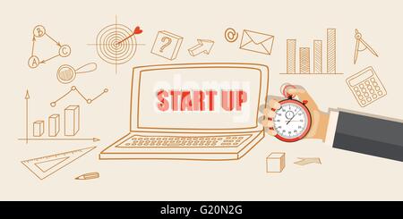Flat design modern vector illustration  business concept  - eps10 Stock Vector