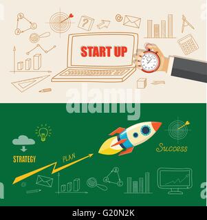 Flat design modern vector illustration  business concept  - eps10 Stock Vector