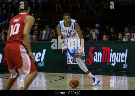 Giannis Antetokounmpo, player of Greece, drives the ball during FIBA Basketball World Cup 2014 Group Phase match, on September 3, 2014 in Seville, Spain Stock Photo