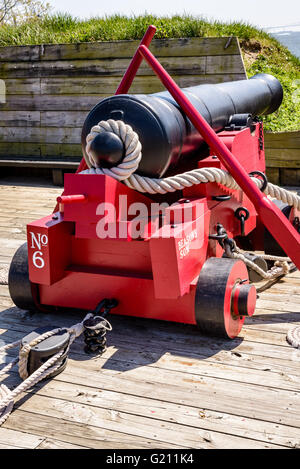 18lb Cannon Battery, Fort McHenry National Park, Baltimore, MD Stock Photo