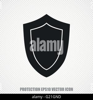 Protection vector Shield icon. Modern flat design. Stock Vector
