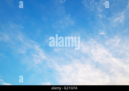 Sky background on sunset. Nature composition. Stock Photo
