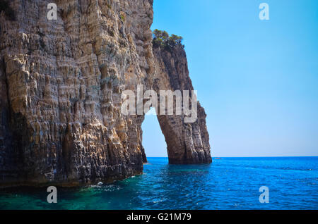 Beautiful sea landscapes on Zakynthos Island in Greece Stock Photo