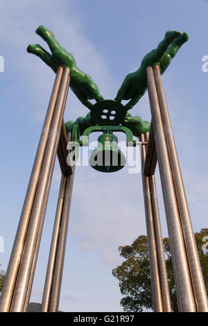 Monument in Nagasaki Peace Park Stock Photo