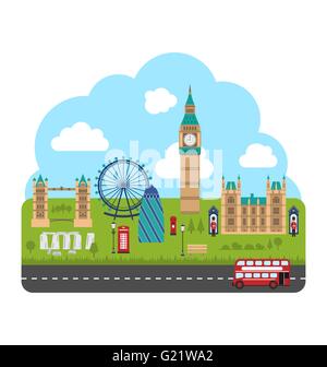 London, England. Urban Background Stock Vector