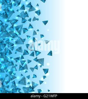 Abstract Background with Pyramids with Light Effects. Modern Design with Geometric Figures Stock Vector
