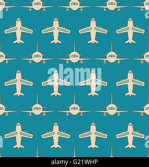 Seamless Background with Flying Transports Stock Vector