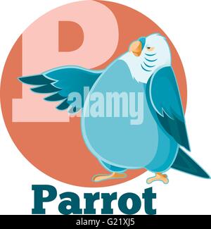 P letter symbol. Parrot card. Alphabet word Stock Vector Image & Art ...