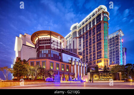 The main entrance to the Sands Cotai Central in Macau on November 23, 2013. Stock Photo