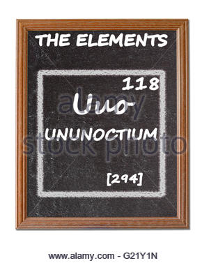 Ununoctium Uuo chemical element. Ununoctium Sign with atomic number ...