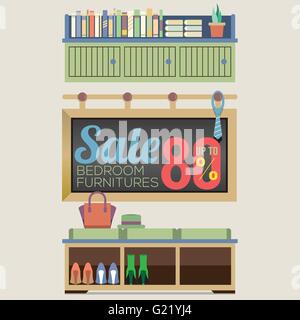 Furniture Sale Up to 80 Percent Vector Illustration Stock Vector