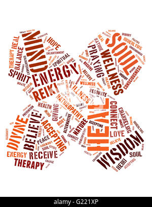 Heal Faster, word cloud concept on white background. Stock Photo