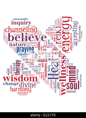 Heal Faster, word cloud concept on white background. Stock Photo