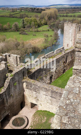 View from Ludlow Castle, Ludlow, Shropshire, England, UK Stock Photo