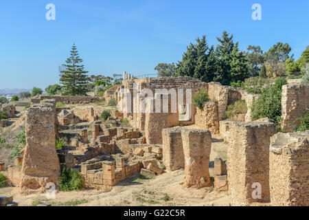 Ruins of Antonine Baths at Carthage, near Tunis / Tunisia Stock Photo