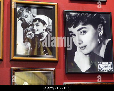 Berlin - Germany. Billy Wilder bar and restaurant with Audrey Hepburn photographs Stock Photo