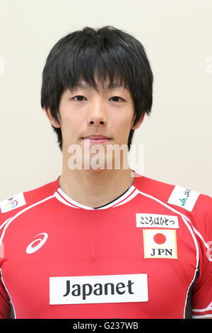 Tokyo, Japan. 23rd May, 2016. Ryota Denda (JPN) Volleyball : Japan Volleyball Association press conference prior the Rio 2016 Olympic Games Final qualifier round in Tokyo, Japan . © AFLO SPORT/Alamy Live News Stock Photo