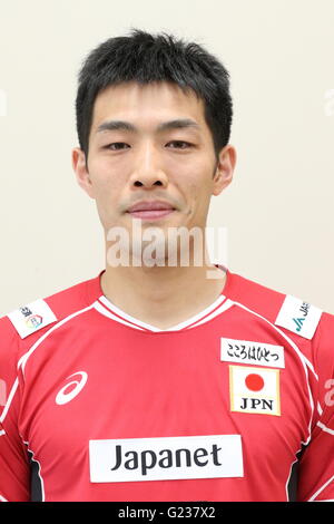 Tokyo, Japan. 23rd May, 2016. Takaaki Tomimatsu (JPN) Volleyball : Japan Volleyball Association press conference prior the Rio 2016 Olympic Games Final qualifier round in Tokyo, Japan . © AFLO SPORT/Alamy Live News Stock Photo