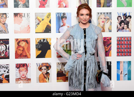 Eleanor Tomlinson attending The Vogue 100 Gala Dinner at East Albert Lawn, Kensington Gardens, London. PRESS ASSOCIATION Photo. Picture date: Monday 23rd May 2016. Photo credit should read: Ian West/PA Wire Stock Photo